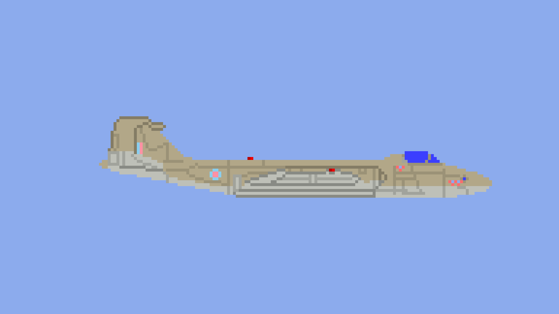 RAF English Electric Canberra in pixel art.